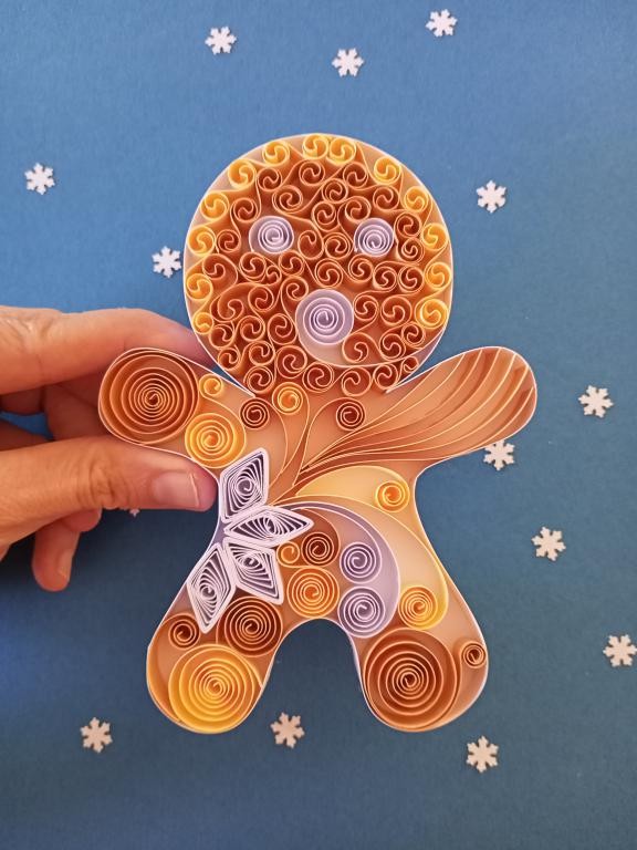 Bonhomme en pain d'épices kit quilling Noël