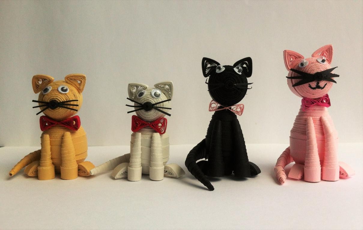 Quilling 3D : chats