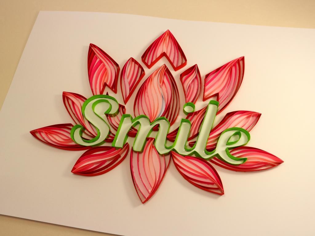 Tableau quilling smile