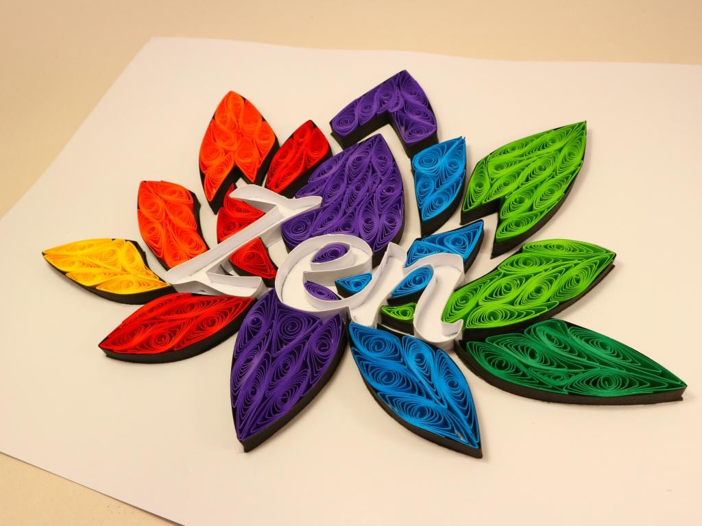 Tableau quilling Zen, fleur de lotus