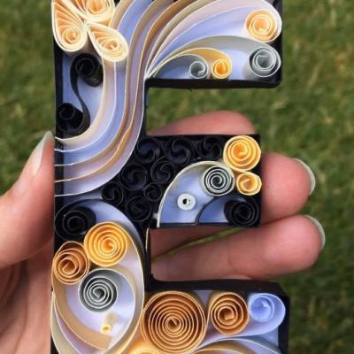 Lettre E quilling