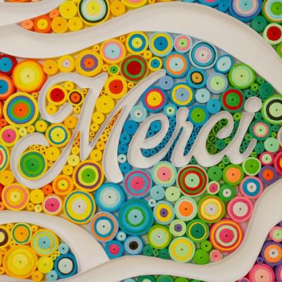 Tableau quilling MERCI