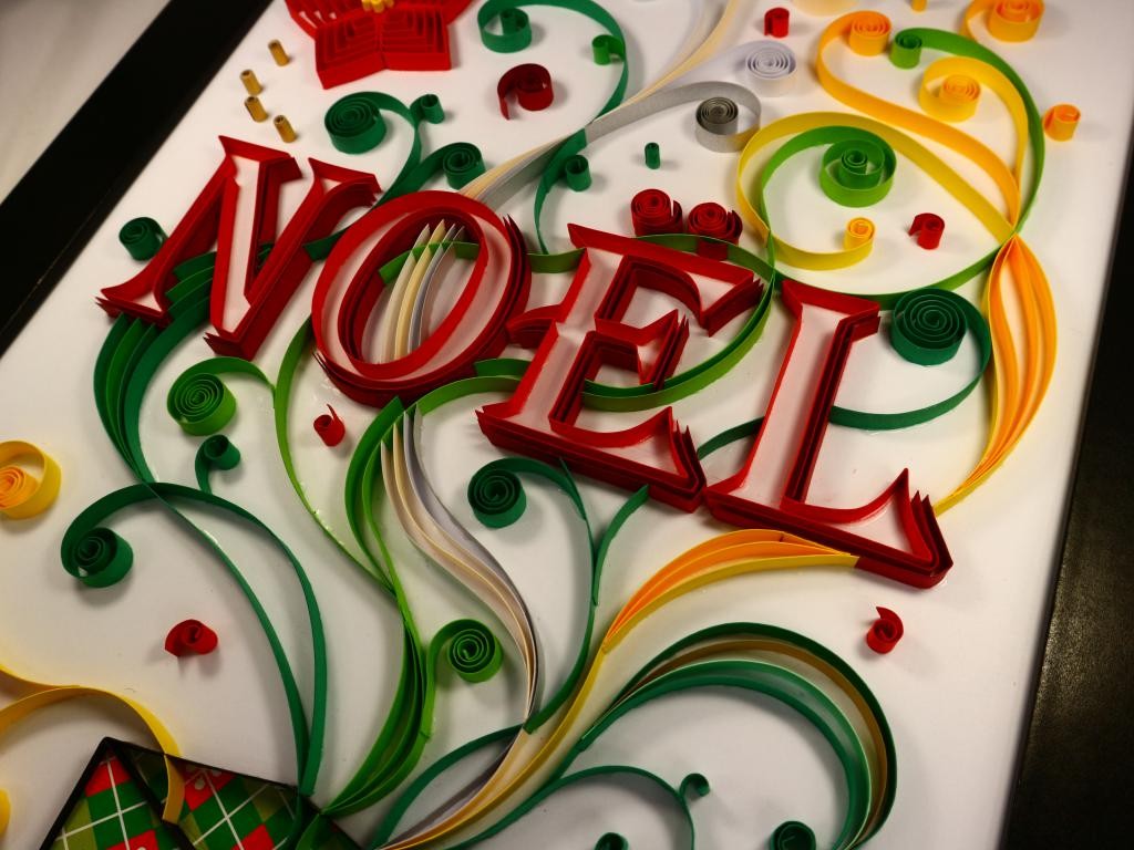 Tableau quilling de Noël