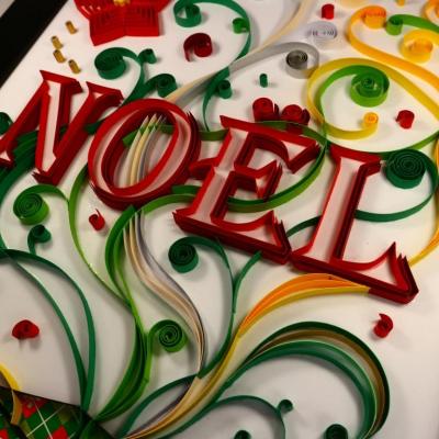 Tableau quilling de Noël