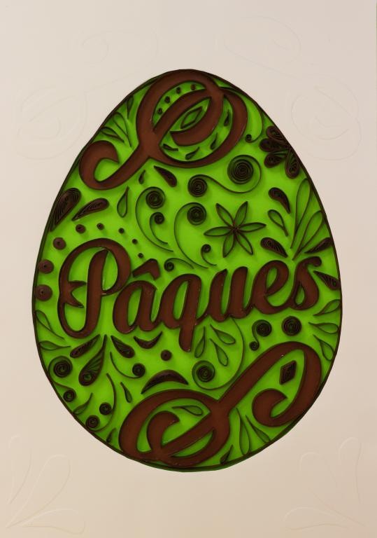 Quilling tableau Pâques