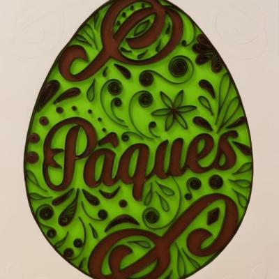 Quilling tableau Pâques