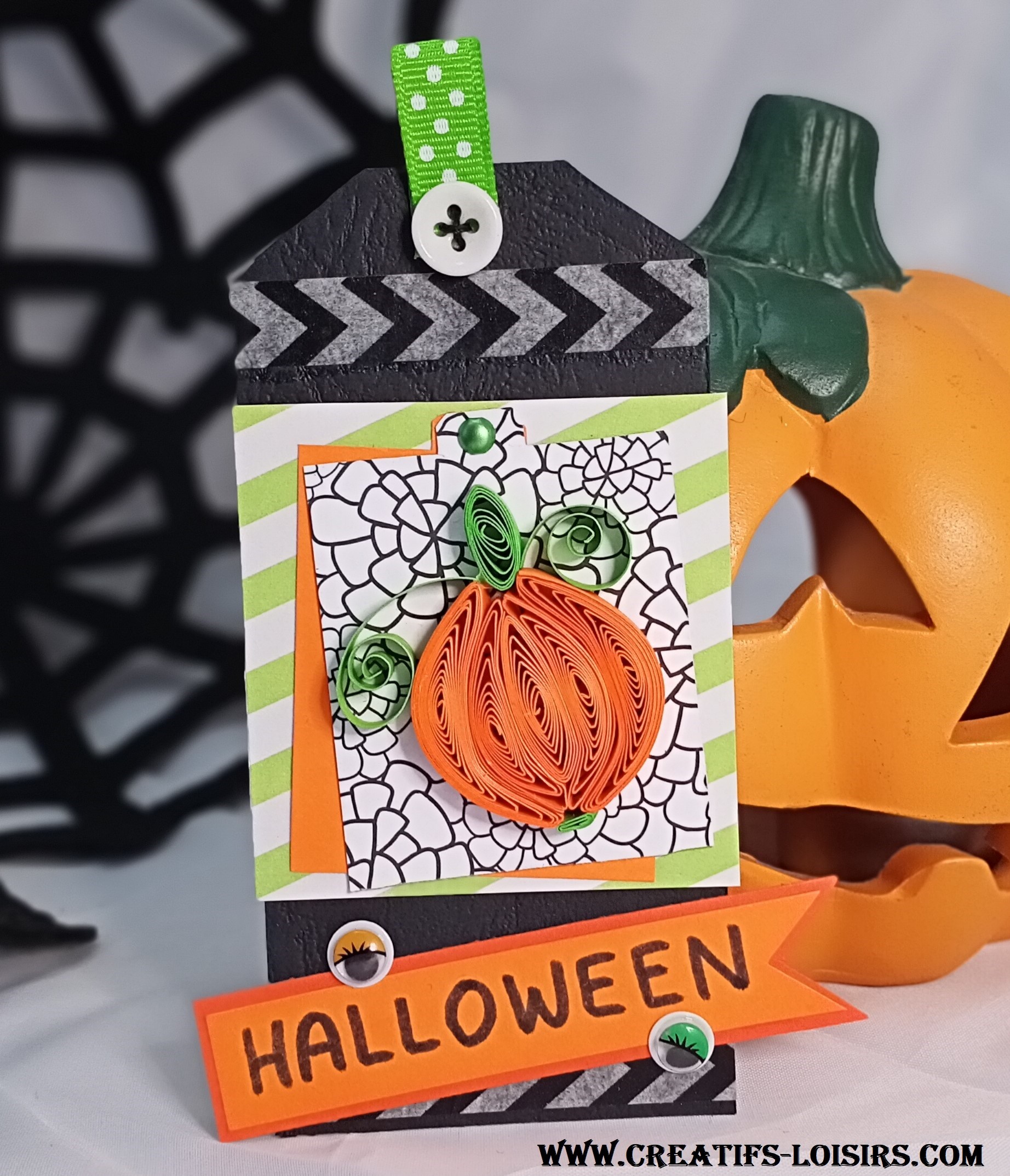 Etiquette citrouille d'Halloween