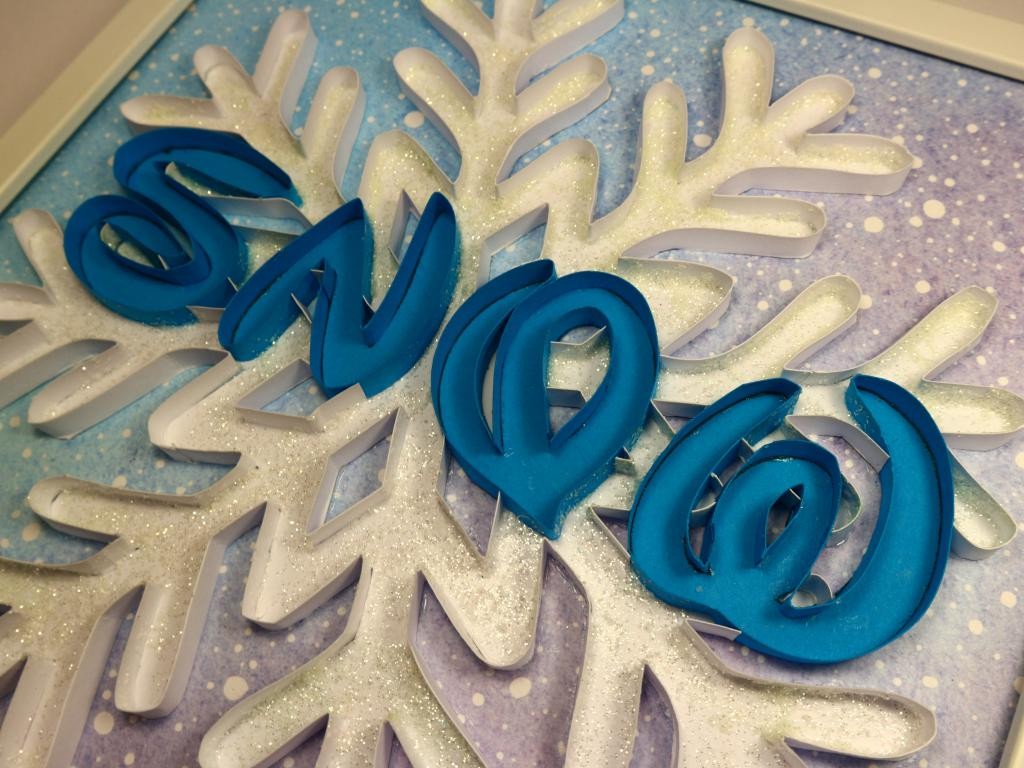 Tableau quilling Snow