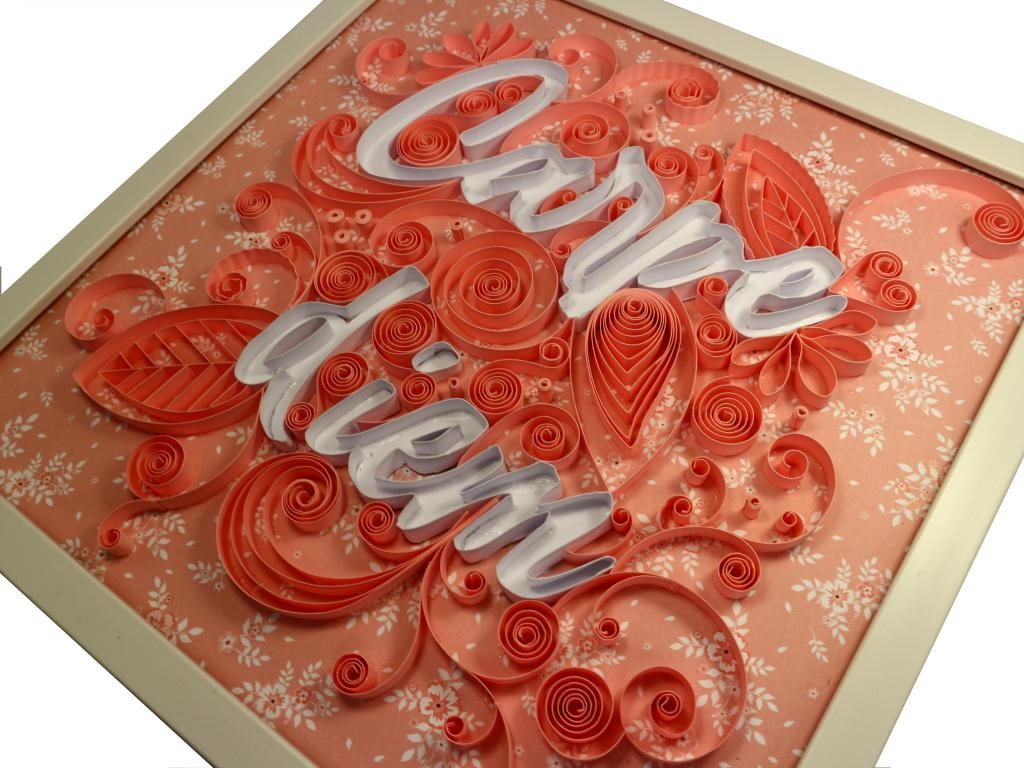 Tableau carpe diem quilling