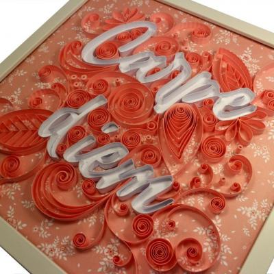 Tableau carpe diem quilling