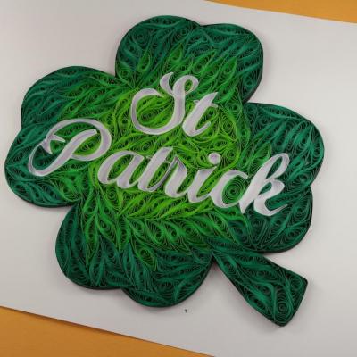 Tableau quilling Trèfle de la Saint Patrick