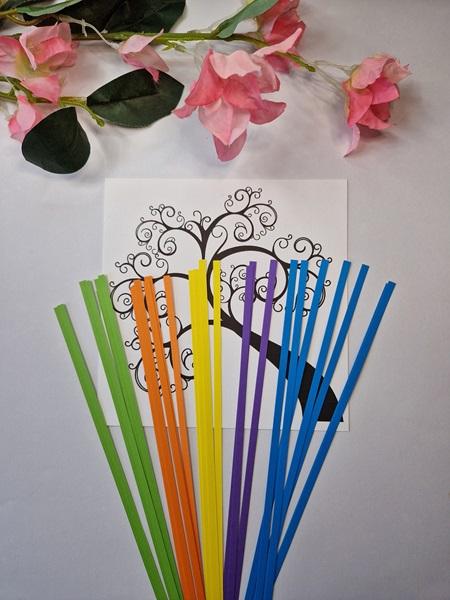 02 tuto quilling arbre de vie facile gratuit debutant diy paper craft bande