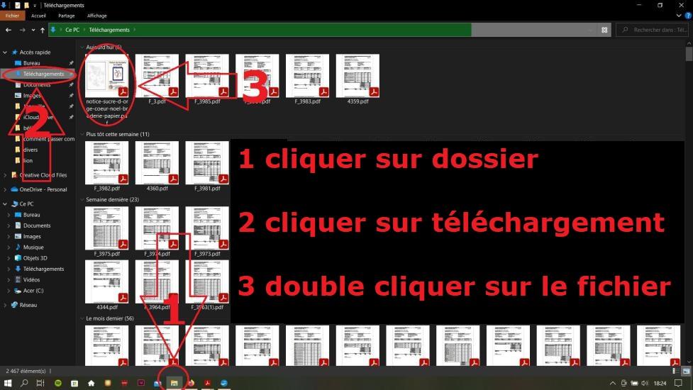 05 ouvrir le fichier dans le dossier telechargement