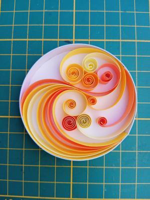 remplissage soleil quilling tableau bande papier collage tranche paper