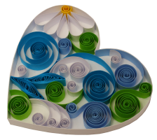 160g 9mm coeur papier quilling paperolles diy loisirs creatifs spirale vert bleu blanc fleur