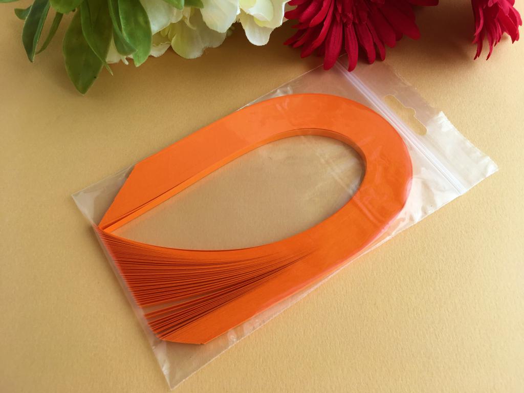 17 bande papier quilling loisir creatif orange vif