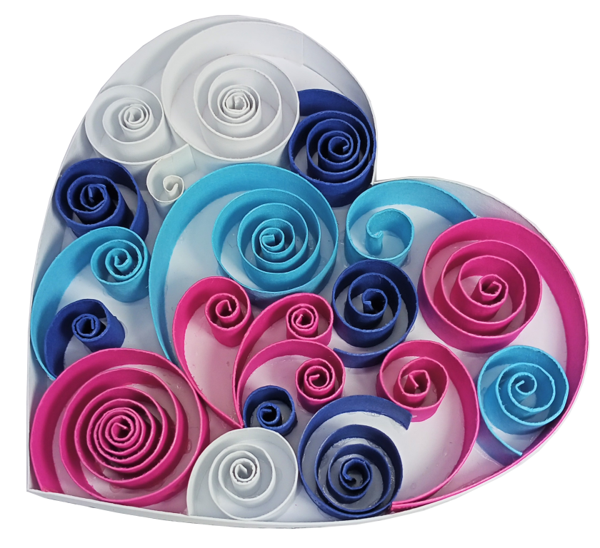 1cm 210g coeur bande papier quilling spirale roule eugenie