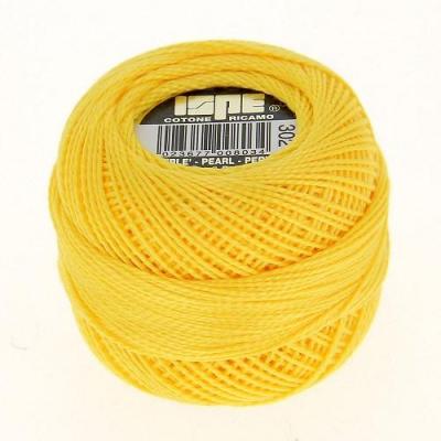 Bobine de coton perlé n°8 : JAUNE, 302