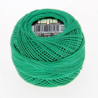 Bobine de coton perlé n°8 : vert 318