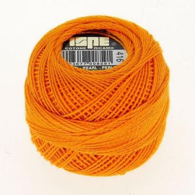 416 orange fil coton perle 8 bobine broderie papier loisirs creatif eugenie