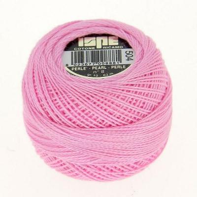 Bobine de coton perlé n°8 : ROSE 504