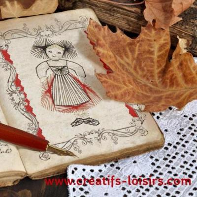 Alsacienne carte a broder broderie sur papier loisir creatif feuille automne 1