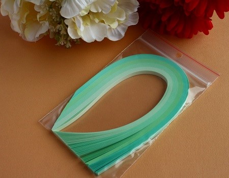 Assortiment bande papier quilling loisir creatif vert clair