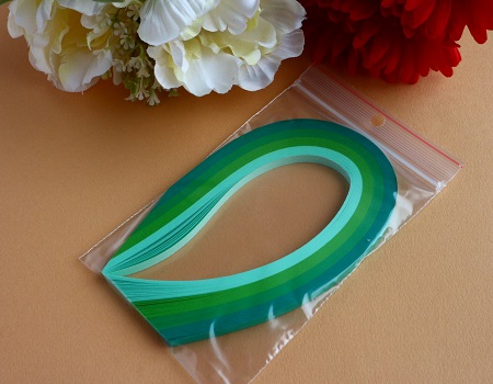 Assortiment bande papier quilling loisir creatif vert fonce