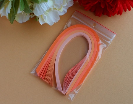 Assortiment orange clair bande papier quilling loisirs creatifs 00