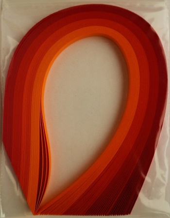Assortiment orange rouge bande papier quilling loisirs creatifs 03