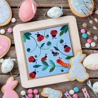 Atelier tableau quilling coccinelle chenille eugenie creativa bruxelles
