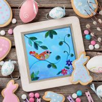 Atelier tableau quilling oiseau eugenie creativa bruxelles