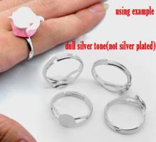 Bague double branche argent support plateau quilling papier roule porte doigt