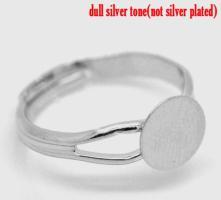 Bague double branche argent support plateau quilling papier roule