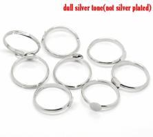 Bague quilling a decorer fine argent support customiser diy bijoux lot plusieurs groupe