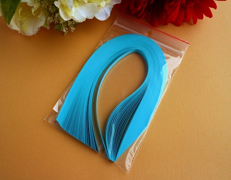 Bande de papier quilling loisirs creatifs bleu alize 01