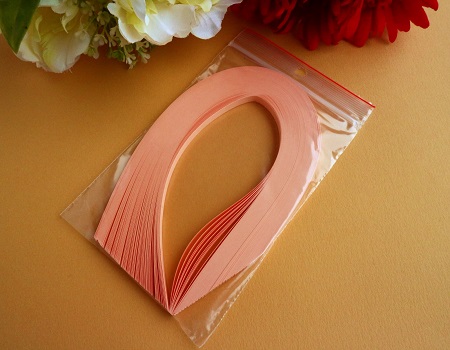 Bande de papier quilling loisirs creatifs orange saumon 01