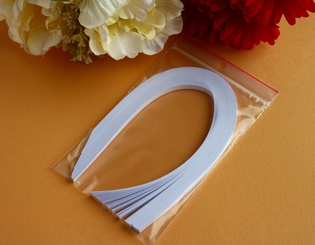 Bande papier quilling loisir creatif blanc