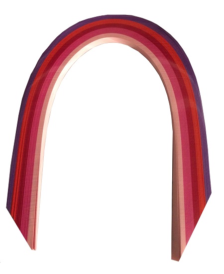 Bandes de papier quilling tons rouges 01
