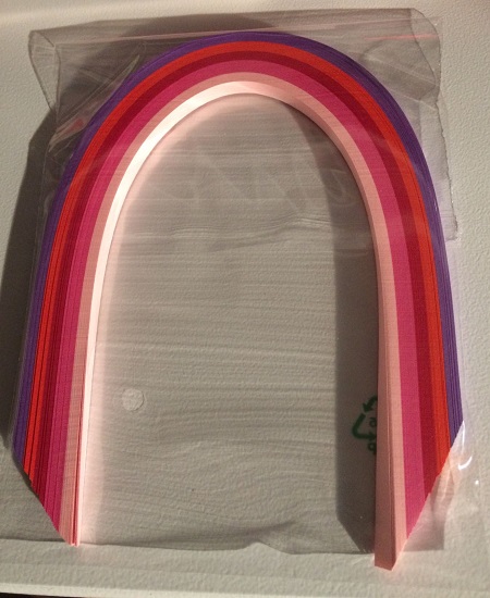 Bandes de papier quilling tons rouges 02