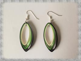 Bijoux boucles d oreille quilling amande vert clair loisirs creatifs 02