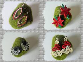 Bijoux boucles d oreille quilling pub