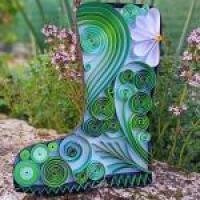 Botte quilling papier roule loisirs creatifs eugenie diy jardin vert jardinage paperolles fait main artisanat art