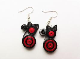 Boucles d oreilles chat quilling les loisirs creatifs d eugenie 3