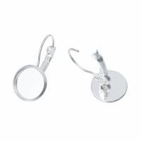 Boucles d oreilles crochet clip argent 12mm support bijoux quilling vue dessous