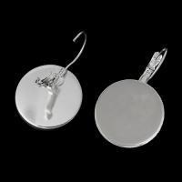 Boucles d oreilles crochet clip argent 2cm support bijoux quilling vue dessous