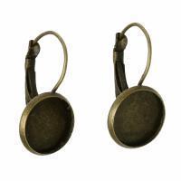 Boucles d'oreilles crochet clips, support bijoux quilling, BO9 bronze