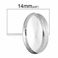Boucles d oreilles puce bijoux support quilling clou argente 16mm dimension