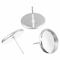 Boucles d oreilles puce bijoux support quilling clou argente 16mm vue dessous