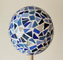 Kit mosaïque boule tuteur de jardin 